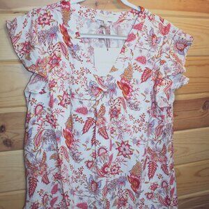 NWTS Cynthia Rowley Floral Soft Rayon Blouse Size 1X
